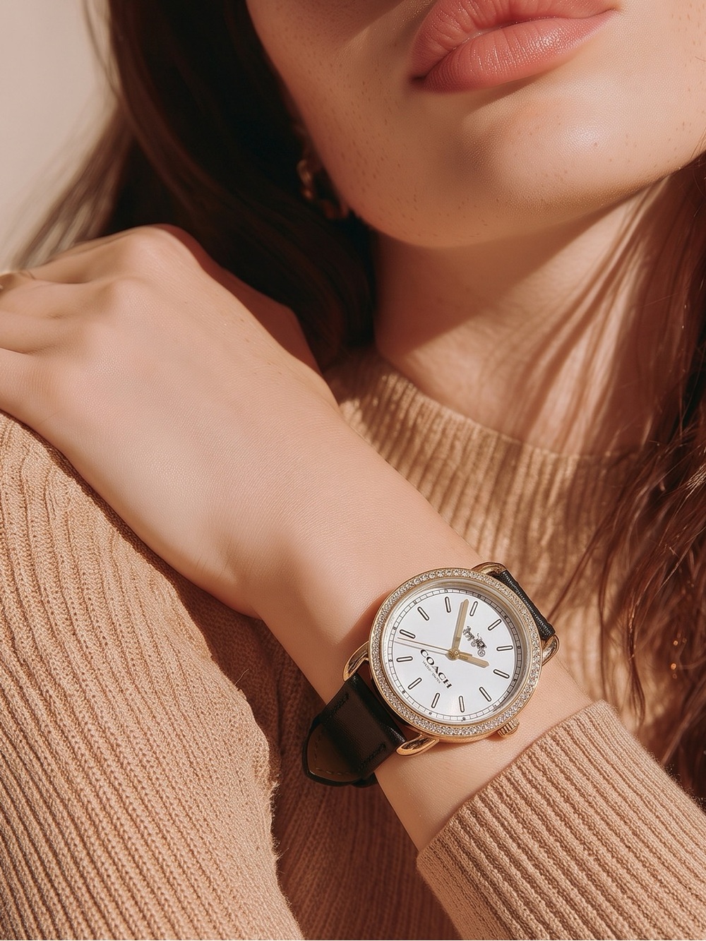 Coach Gold and Black Crystal-Accented Watch - Picture 2 of 13